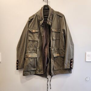 Madden Girl Utility Cargo Military Zip Up Jacket XL